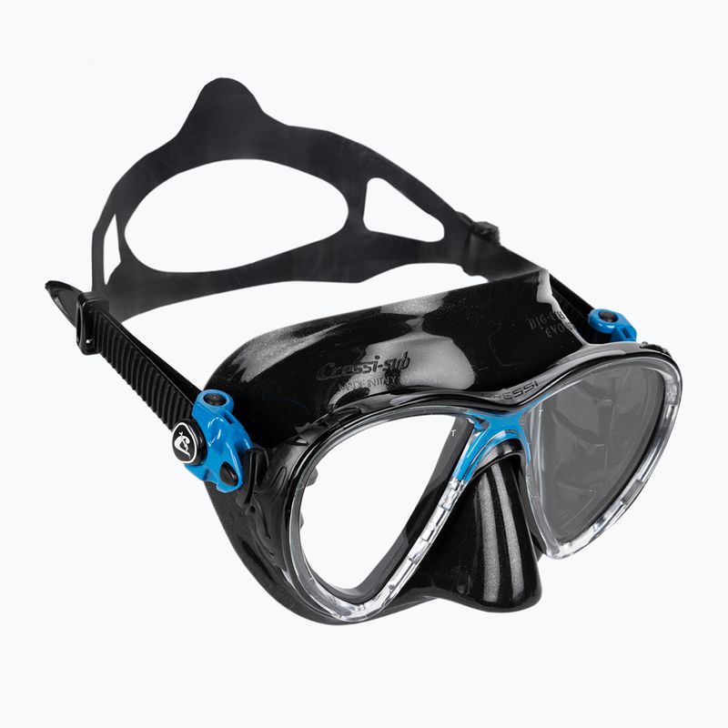 Set da immersione Cressi Big Eyes Evolution + Alpha Ultra Dry nero/blu 2