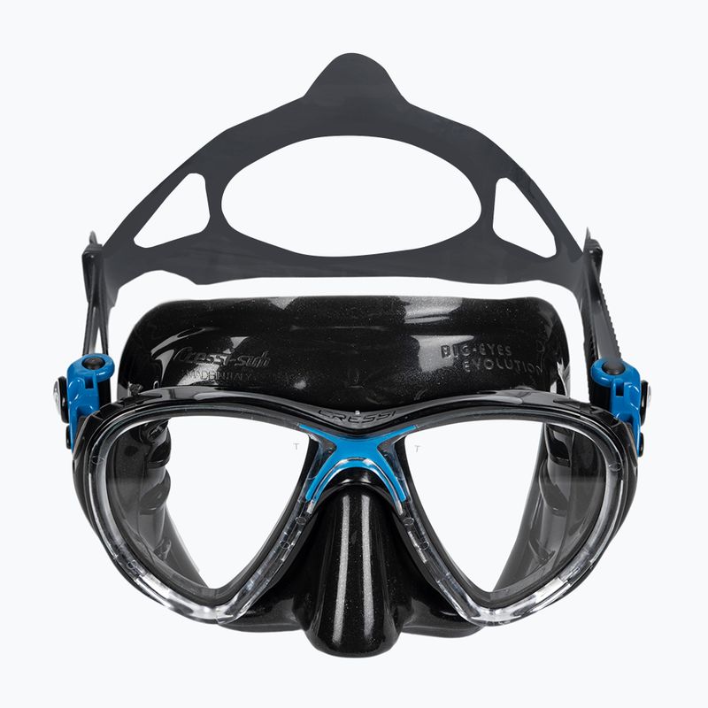 Set da immersione Cressi Big Eyes Evolution + Alpha Ultra Dry nero/blu 4