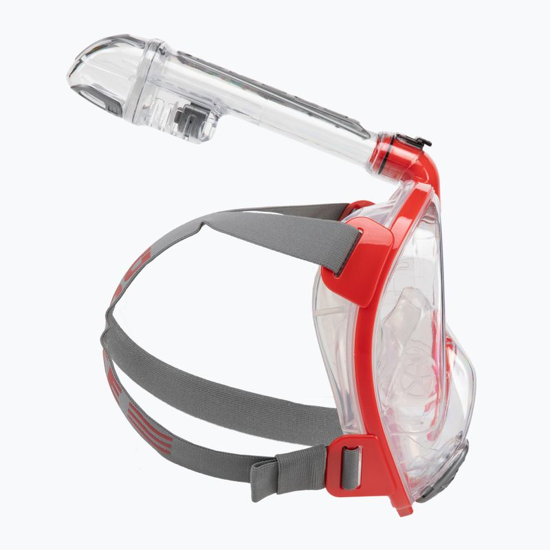 Maschera da snorkeling Cressi Duke Dry Full Face trasparente/rossa 3