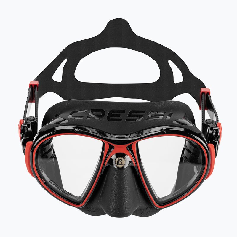 Maschera subacquea Cressi Zeus nero/rosso 2