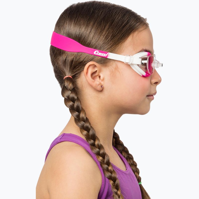 Occhialini da nuoto per bambini Cressi Starfish bianco/rosa 5