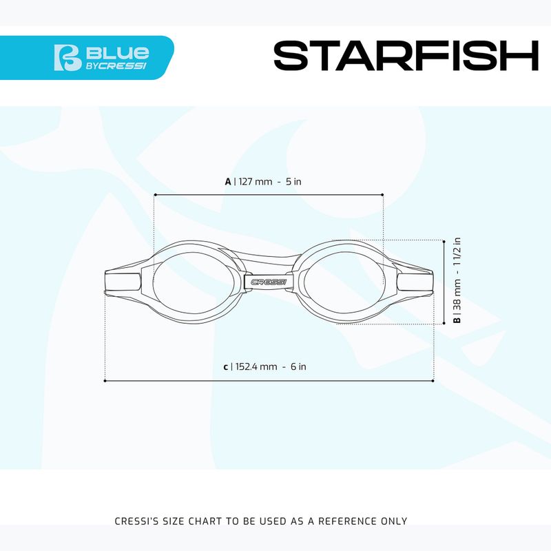 Occhialini da bagno Cressi Starfish rosso/azzurro per bambini 2