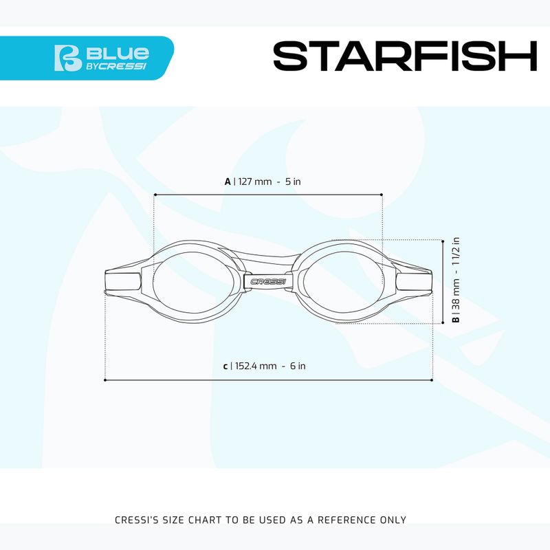 Occhialini da bagno per bambini Cressi Starfish verde/azzurro 2