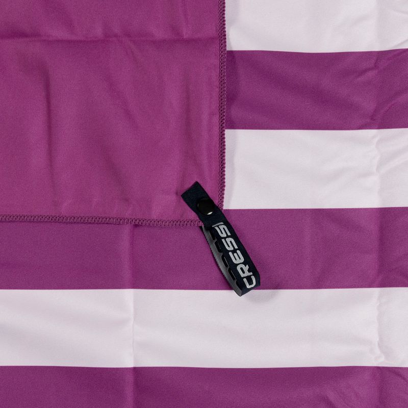 Asciugamano Cressi in microfibra Stripe liliac ad asciugatura rapida 4
