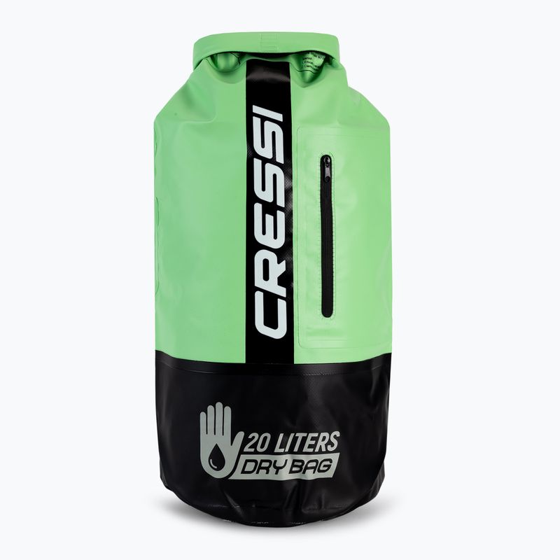 Cressi Dry Bag Premium 20 l nero/verde fluo borsa impermeabile