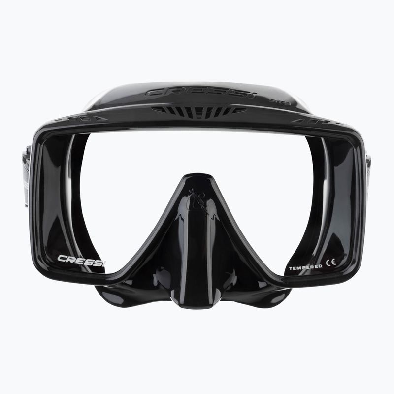 Maschera subacquea Cressi SF1 in silicone nero 2