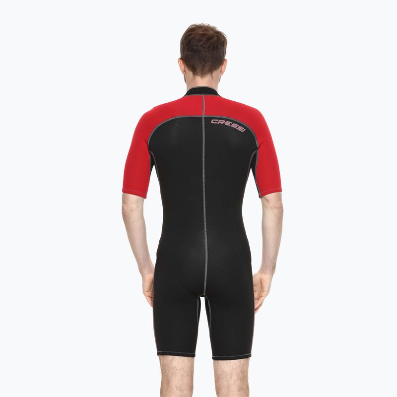 Muta da uomo Cressi Lido Shorty 2 mm nero/rosso 2