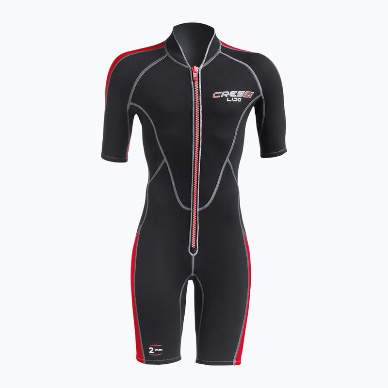 Muta da uomo Cressi Lido Shorty 2 mm nero/rosso 3