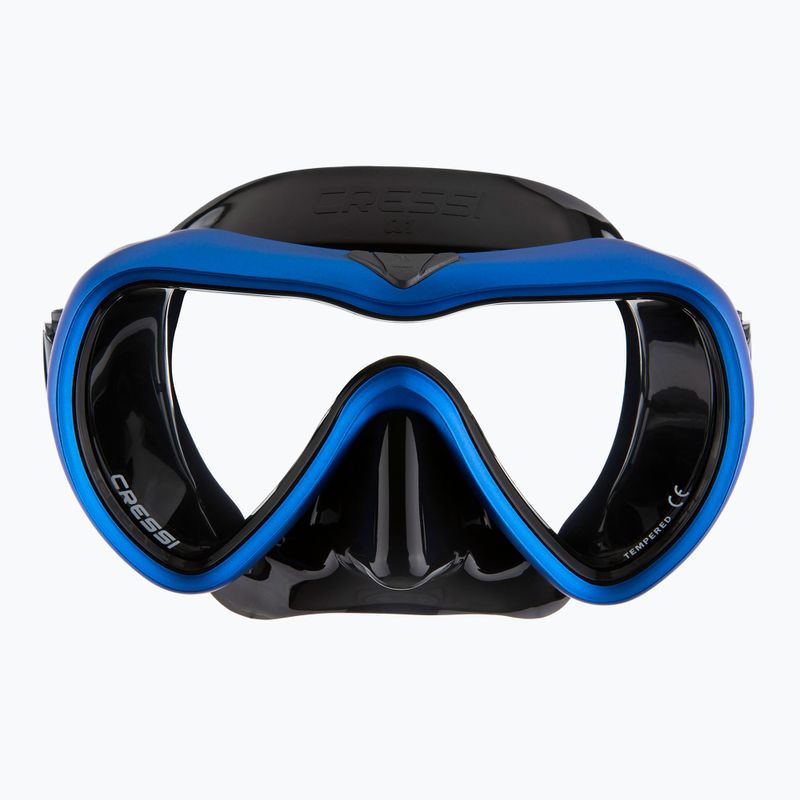 Maschera subacquea Cressi A1 Anti Fog nero/blu 2