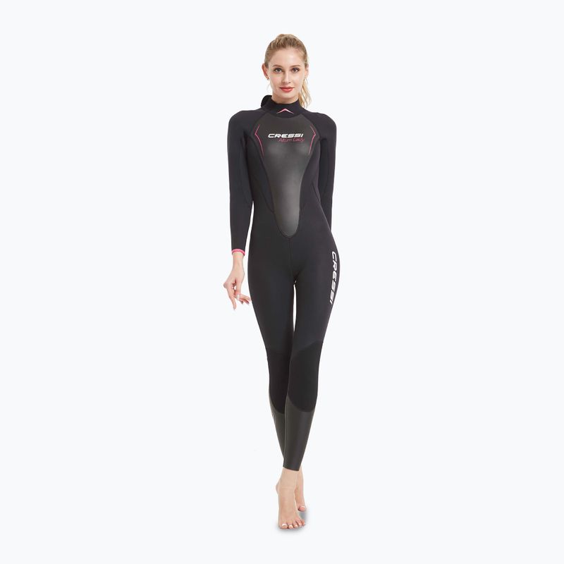 Muta da donna Cressi Altum Monopiece 3 mm nero/rosa