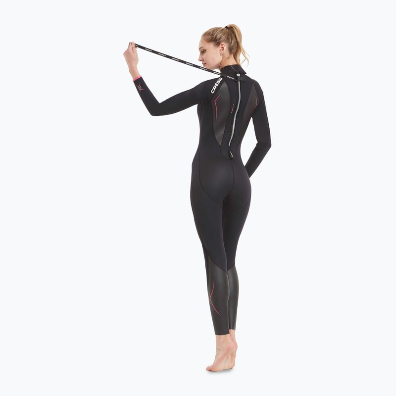 Muta da donna Cressi Altum Monopiece 3 mm nero/rosa 4