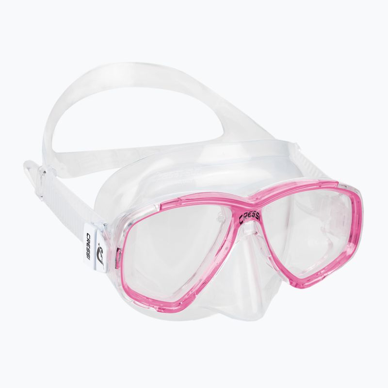 Maschera subacquea Cressi Perla trasparente/rosa
