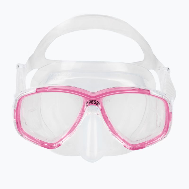 Maschera subacquea Cressi Perla trasparente/rosa 2