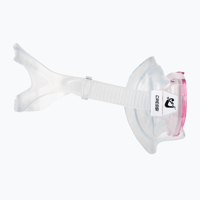 Maschera subacquea Cressi Perla trasparente/rosa 3