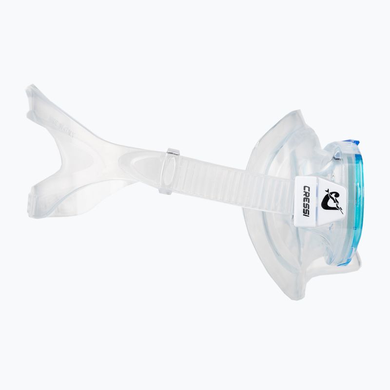 Maschera subacquea Cressi Perla trasparente/acquamarina 3