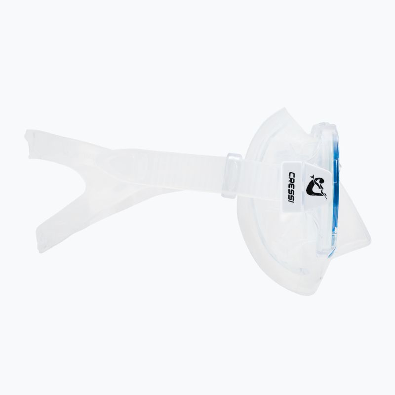 Maschera subacquea Cressi Perla trasparente/blu per bambini 3