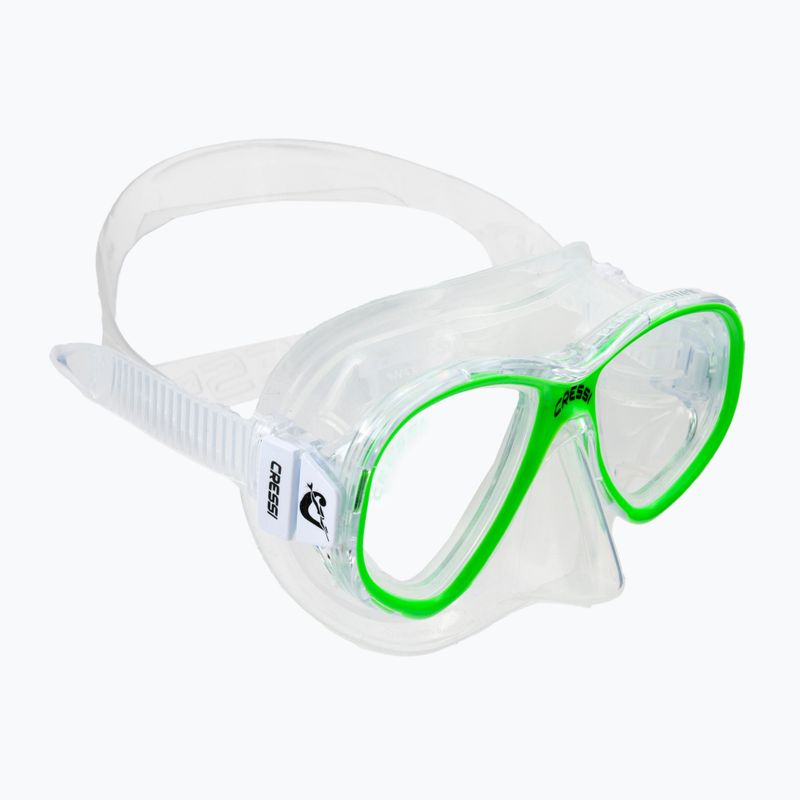 Maschera subacquea per bambini Cressi Perla clear/lime