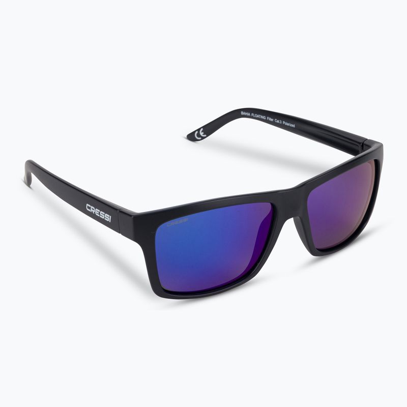 Occhiali da sole Cressi Bahia Floating nero/blu specchiato