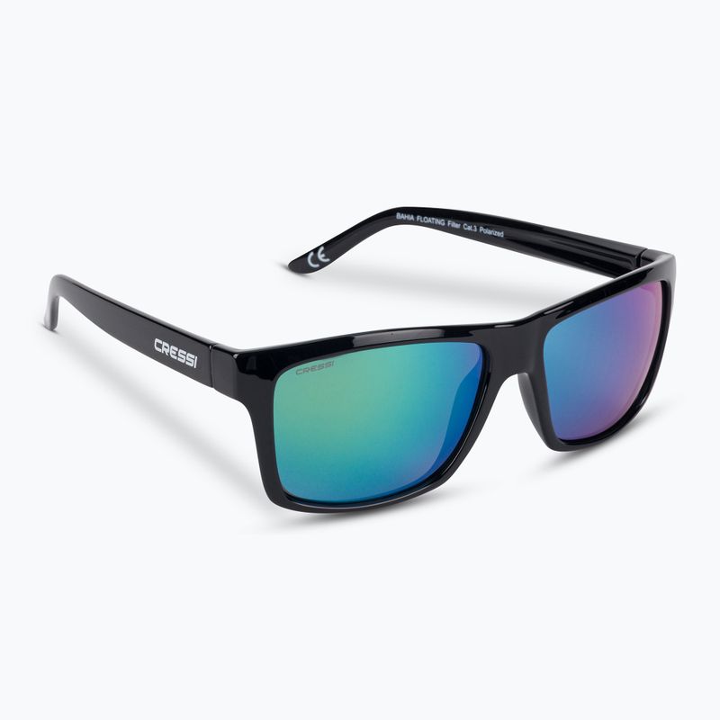 Occhiali da sole Cressi Bahia Floating nero/verde specchiato