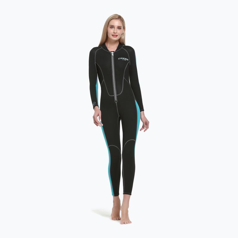 Muta da donna Cressi Lido Monopiece 2 mm nero/acquamarina 5