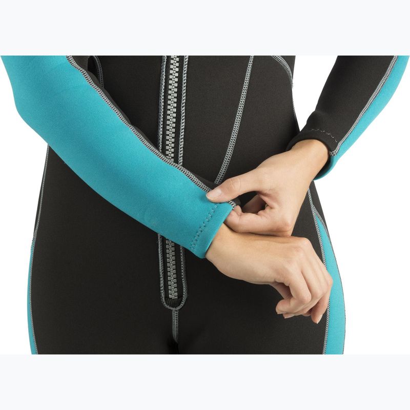 Muta da donna Cressi Lido Monopiece 2 mm nero/acquamarina 6
