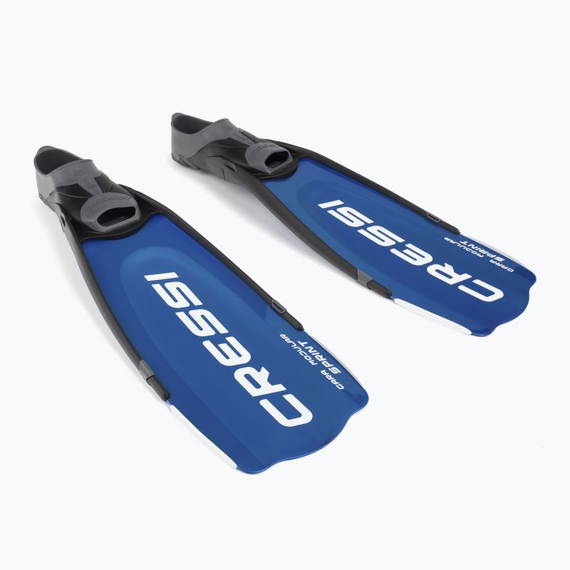 Pinne subacquee Cressi Gara Modular Sprint blu in metallo