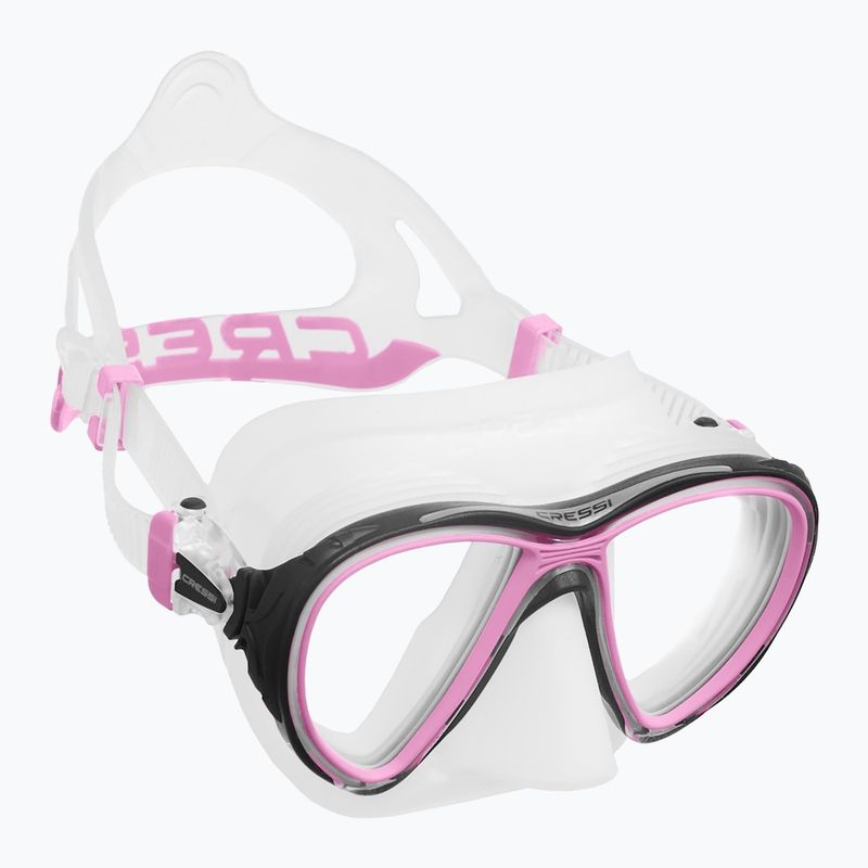 Maschera subacquea Cressi Quantum trasparente/rosa 6