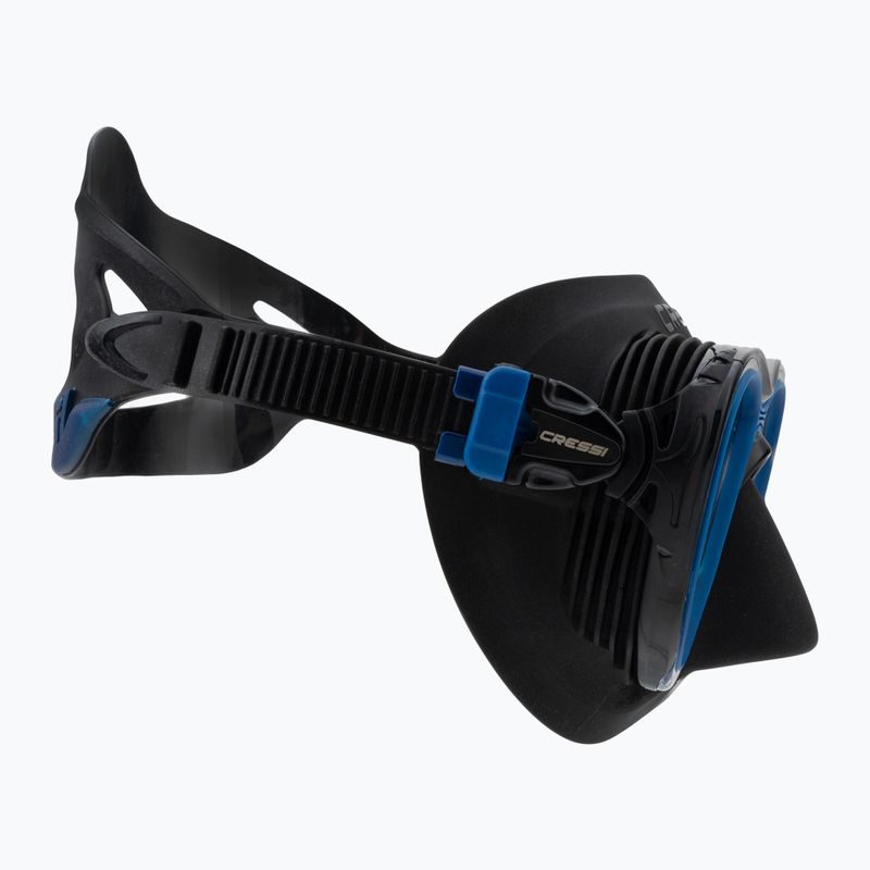 Maschera subacquea Cressi Quantum nero/blu 3