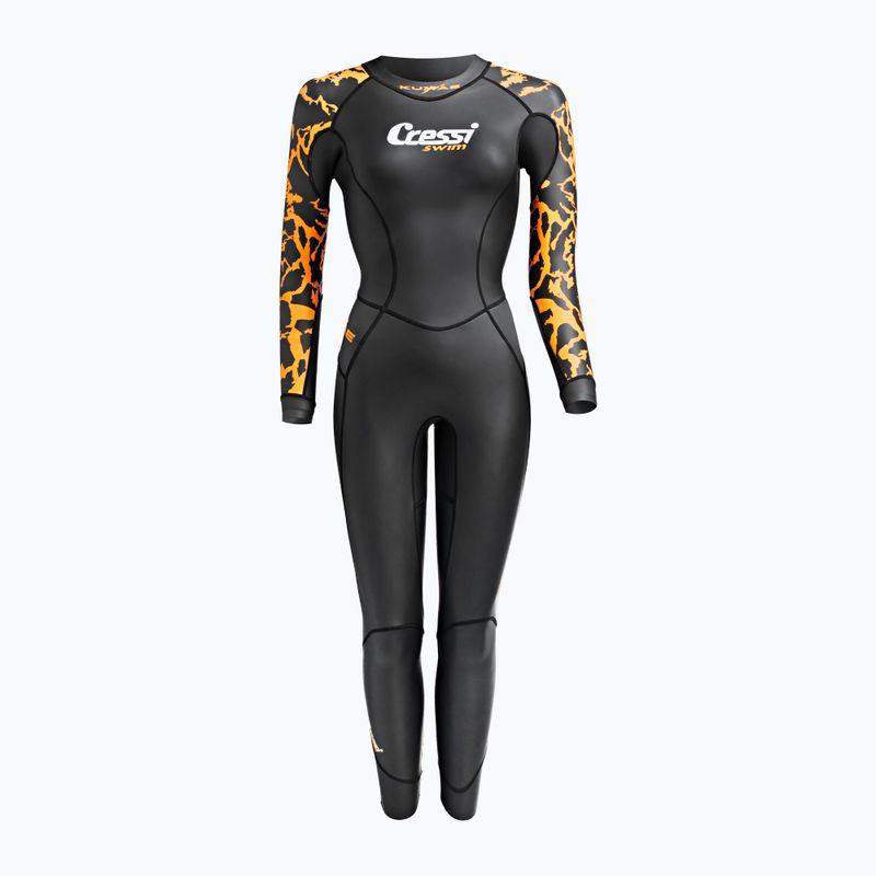 Muta da donna Cressi Kuwae 2 mm nero/arancio