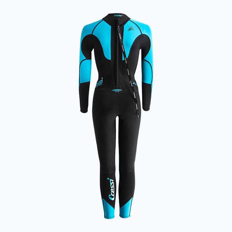 Muta da donna Cressi Karua 3/2 mm nera/turchese 2