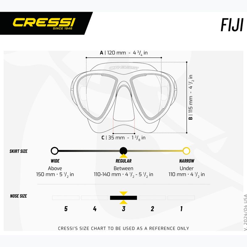 Maschera subacquea Cressi Fiji nero/blu 6