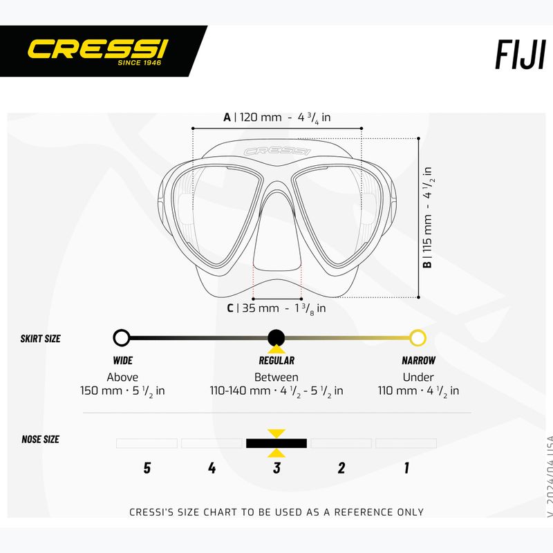 Maschera subacquea Cressi Fiji nero/nero 6