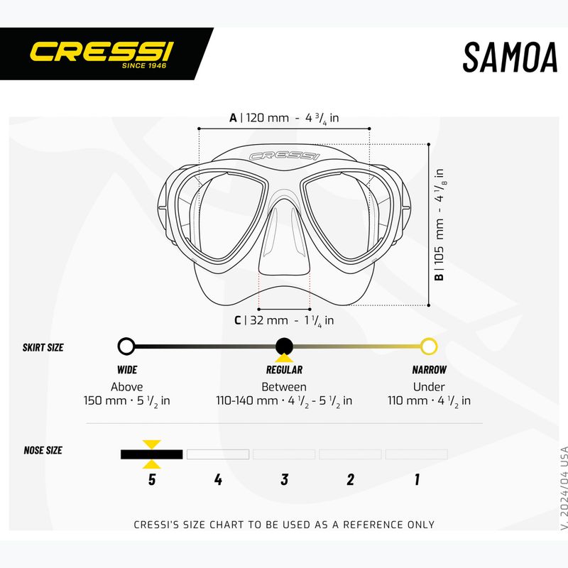 Maschera subacquea Cressi Samoa nero/nero 6