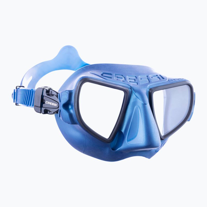 Maschera subacquea Cressi Atom blu metallo/nero