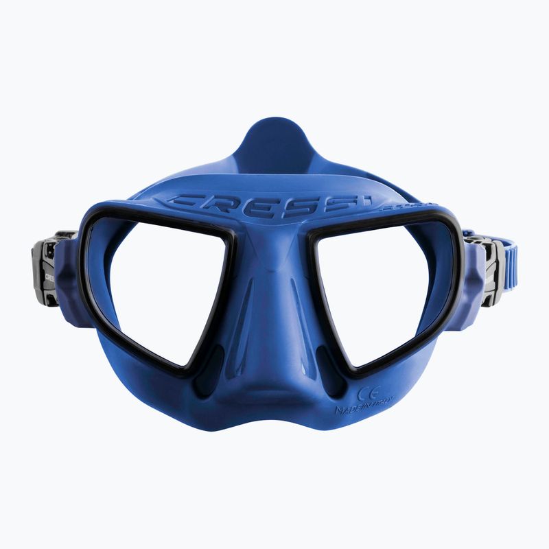 Maschera subacquea Cressi Atom blu metallo/nero 2