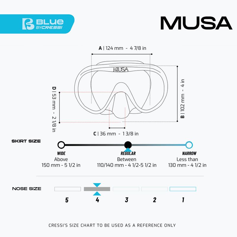 Maschera da sub Cressi Musa black 5