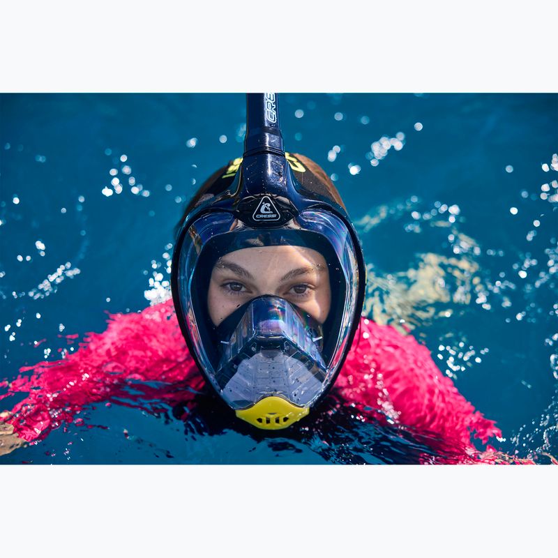 Maschera da snorkeling Cressi Bali Full Face nero/giallo 7