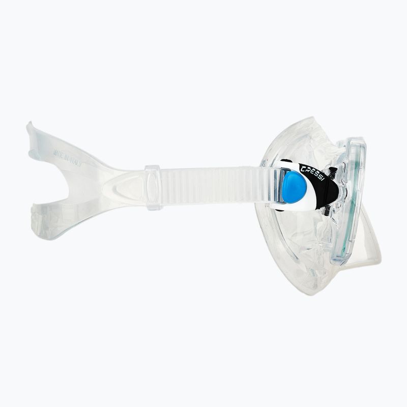 Set da immersione Cressi Marea + Seal Dry Jr trasparente/azzurro 5