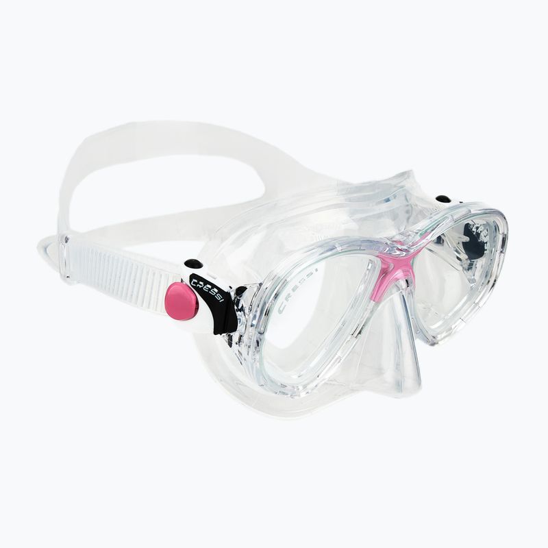 Set da immersione Cressi Marea + Seal Dry Jr chiaro/rosa 2