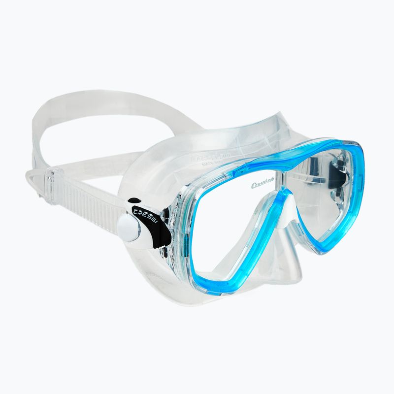Set da immersione Cressi Estrella + Seal Dry trasparente/acquamarina 2