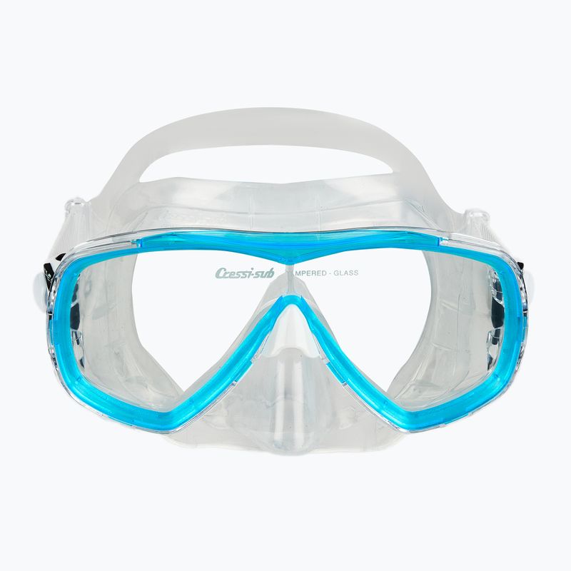 Set da immersione Cressi Estrella + Seal Dry trasparente/acquamarina 4