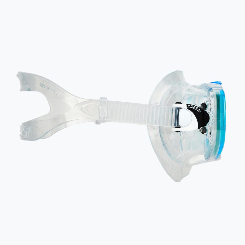 Set da immersione Cressi Estrella + Seal Dry trasparente/acquamarina 5