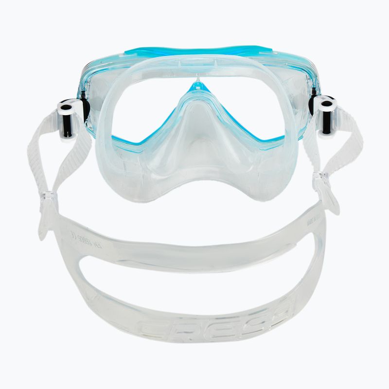Set da immersione Cressi Estrella + Seal Dry trasparente/acquamarina 6