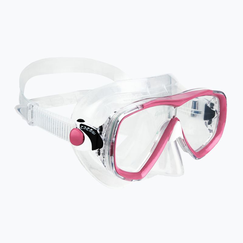 Set da immersione Cressi Estrella + Seal Dry trasparente/rosa 2