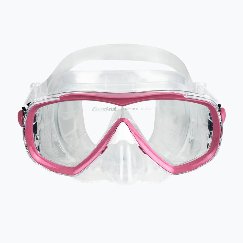Set da immersione Cressi Estrella + Seal Dry trasparente/rosa 4