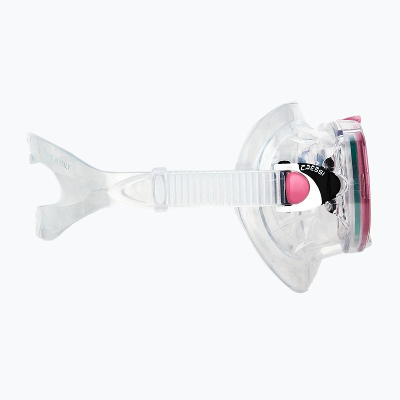 Set da immersione Cressi Estrella + Seal Dry trasparente/rosa 5