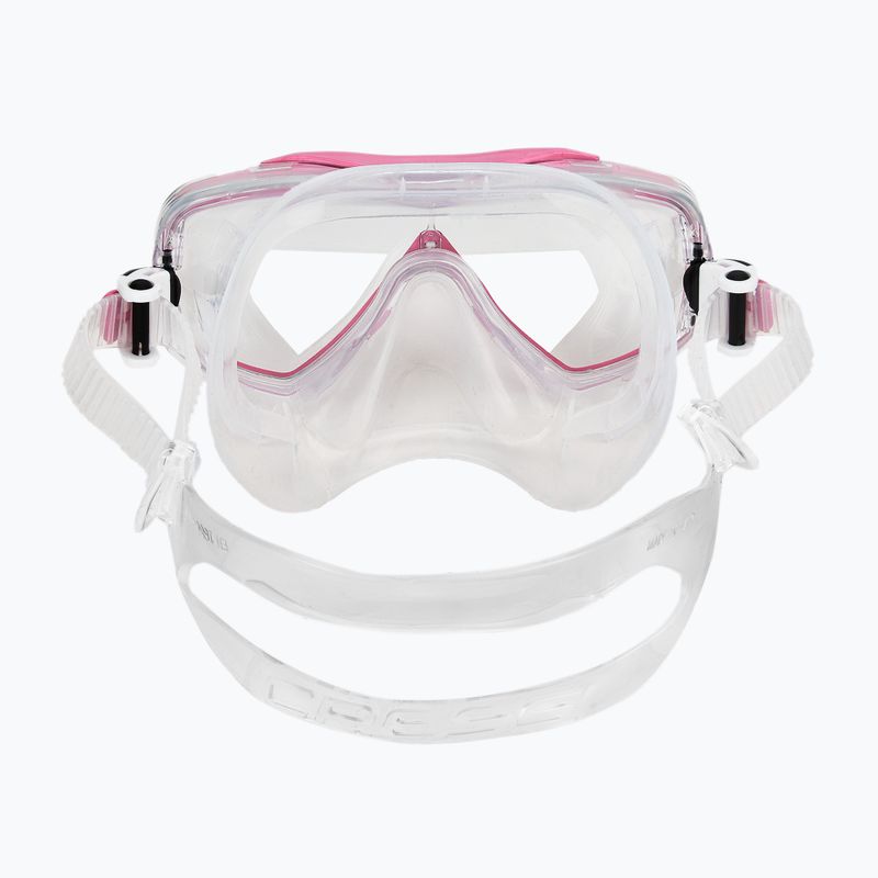 Set da immersione Cressi Estrella + Seal Dry trasparente/rosa 6
