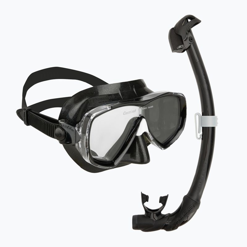 Cressi Estrella + Seal Dry set subacqueo nero/nero
