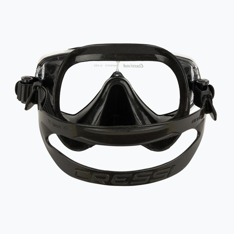 Cressi Estrella + Seal Dry set subacqueo nero/nero 6
