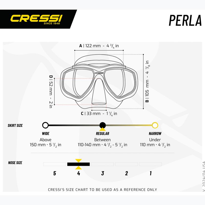 Maschera subacquea Cressi Perla nero/blu 5